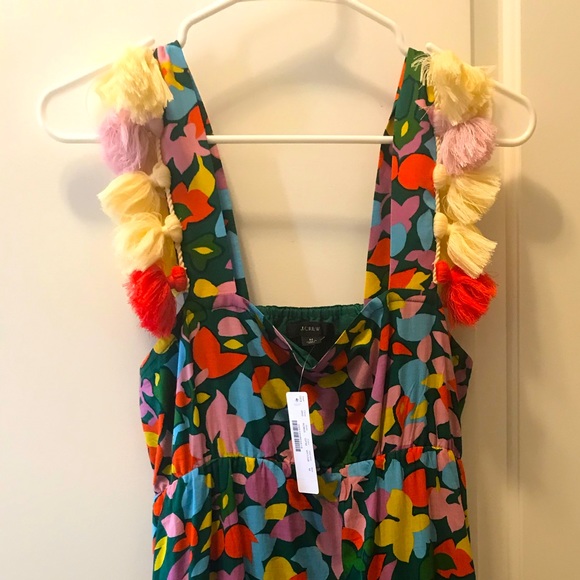 J Crew Tassel Dress In Confetti Floral 